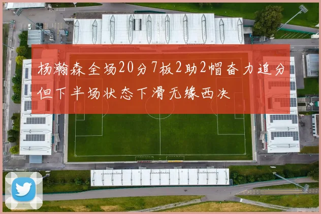杨瀚森全场20分7板2助2帽奋力追分但下半场状态下滑无缘西决